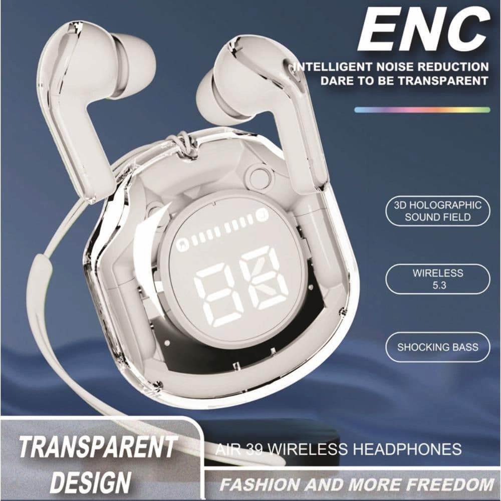 Headset AIR39 Airbuds In Transparent