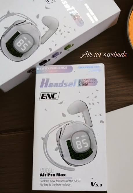 Headset AIR39 Airbuds In Transparent