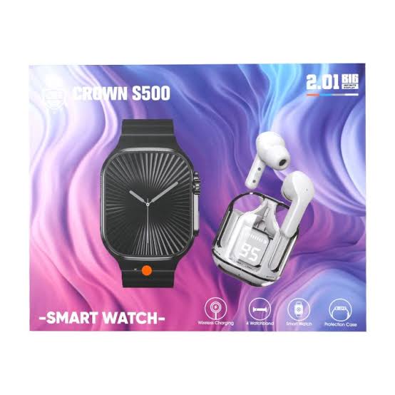 Crown S500 SMART WATCH + Airbuds